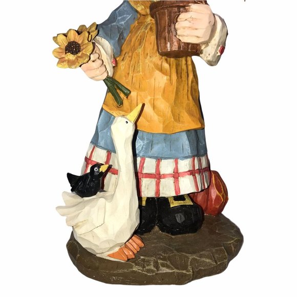 Vintage Pilgrim Man Woman Cat Statue Thanksgiving - Picture 3 of 14